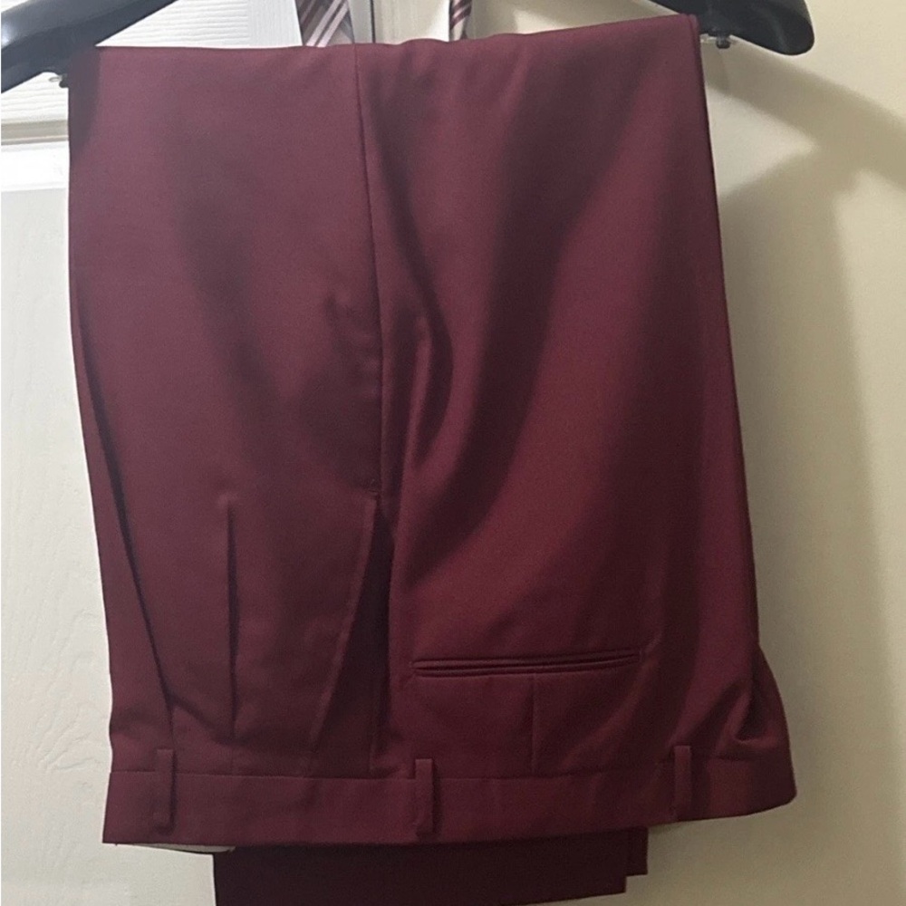 Vittorio St.Angelo Burgundy 3 Button Lined Jacket, Suit Jacket, Sport Coat 46R. - Picture 11 of 11